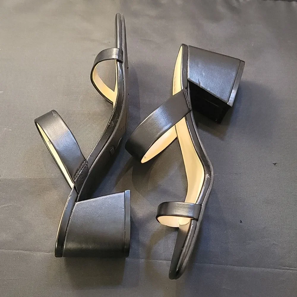BRAND NEW NINE WEST BLOCK HEEL SQUARE TOE WOMENS SANDALS - Picture 9 of 14